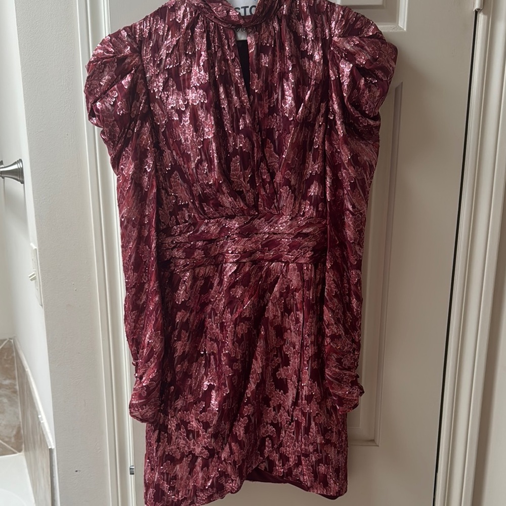 Elegant Burgundy Dress
